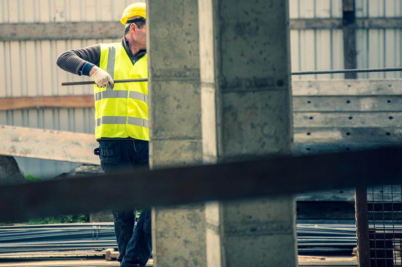 Construction site workers