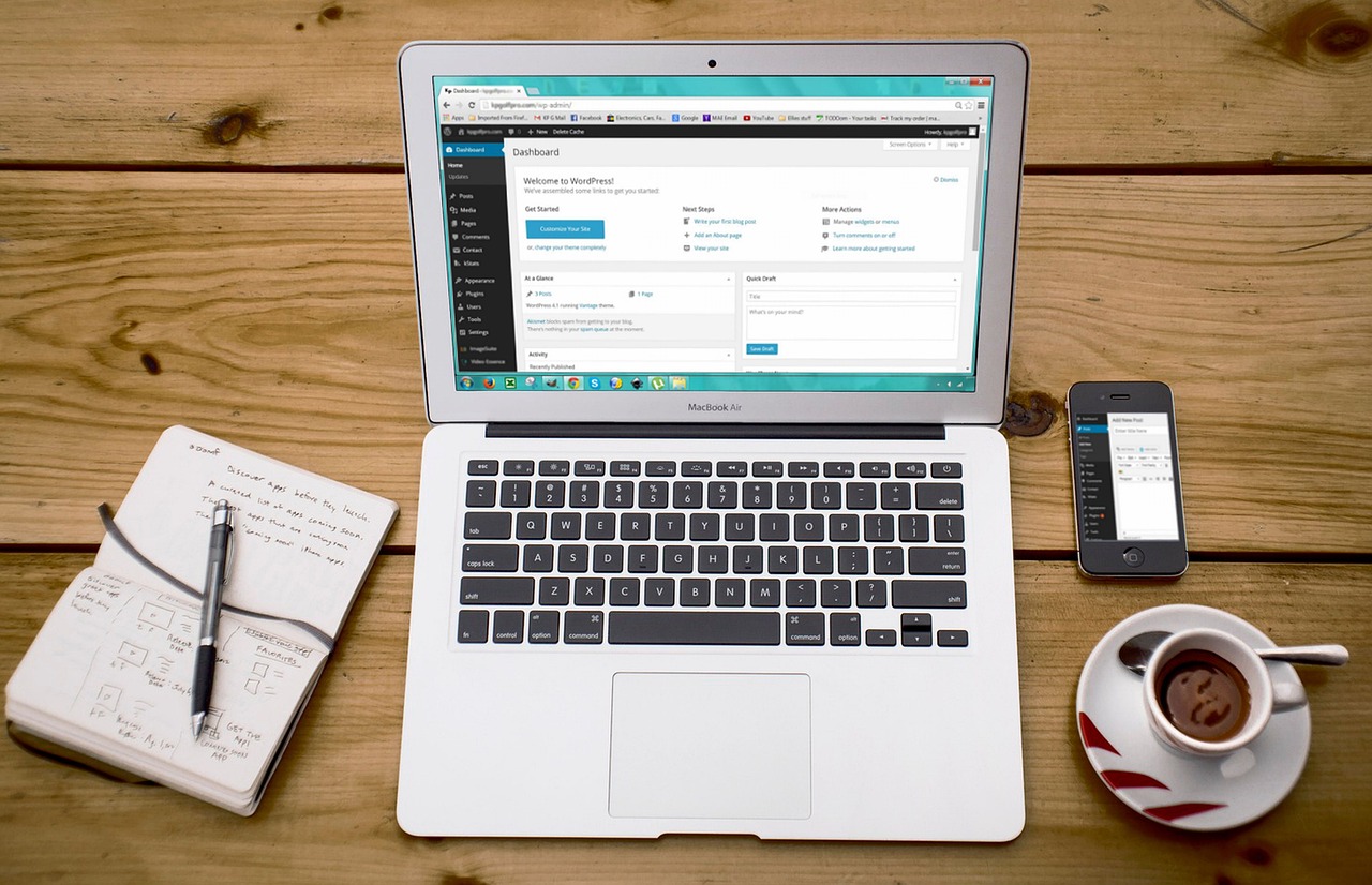 Responsive website shown on laptop and mobile