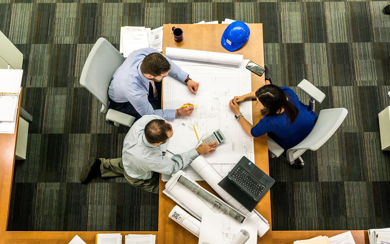 Professional services team at work